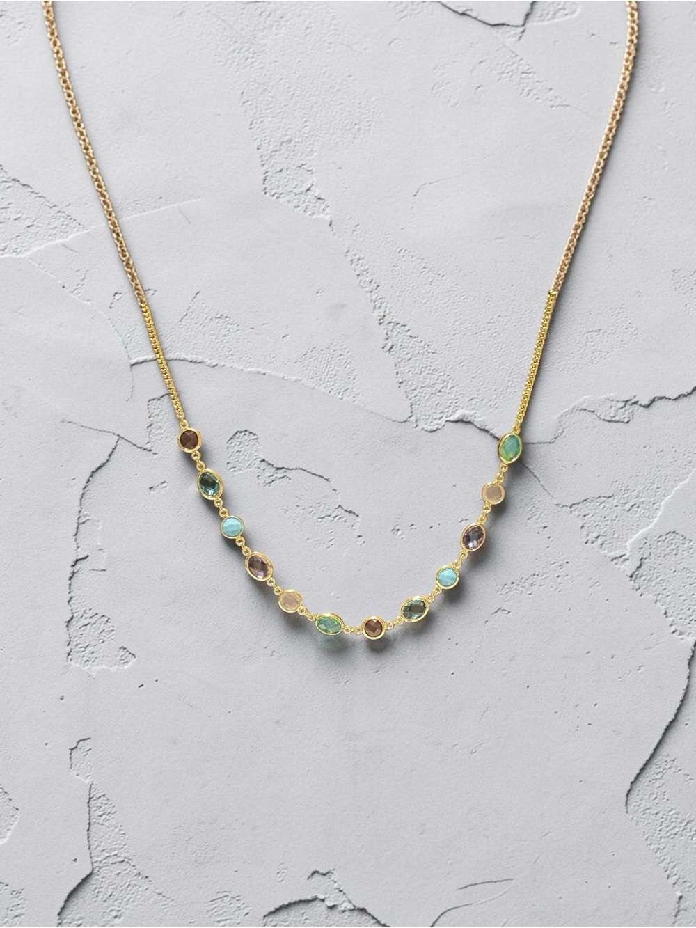 Gold Multi-Stone Necklace